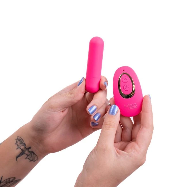 Jessi Pink Remote Mini Bullet - Jessi Pink Remote Mini Bullet Vibrator by Maia Toys