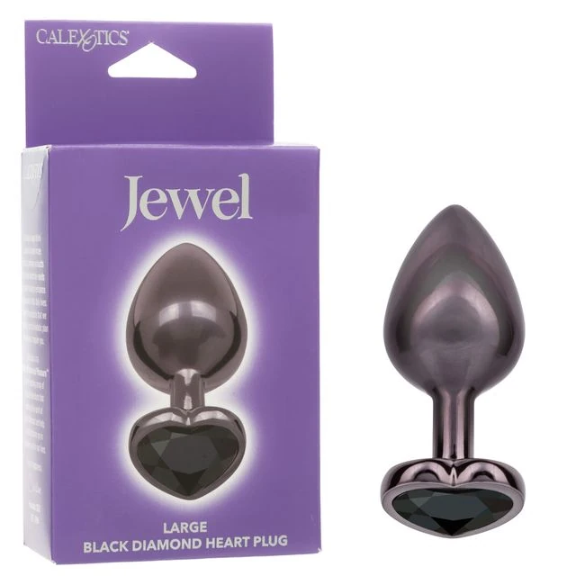 Jewel Black Diamond Heart Plug - Shape & Comfort