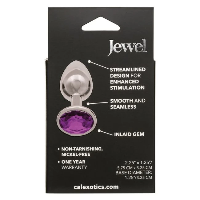 Jewel Small Amethyst Plug - Design Details and Measurements