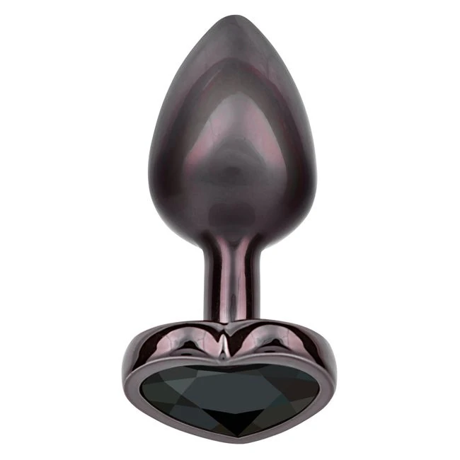 Jewel Black Diamond Heart Plug - Graduated Sizing & Variations