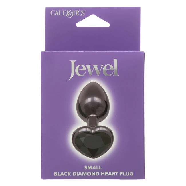Jewel Black Diamond Heart Plug - Design Details