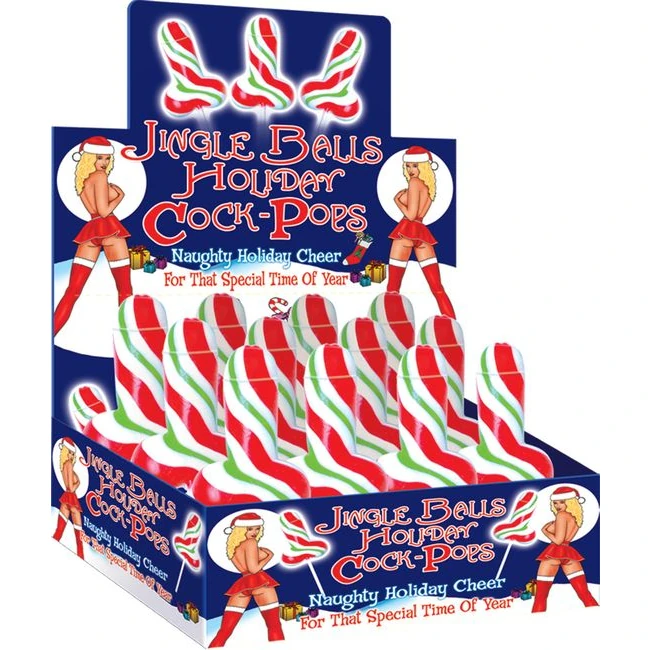 Jingle Balls Holiday Cock Pops 12pc Display - Storing the Candy Pops