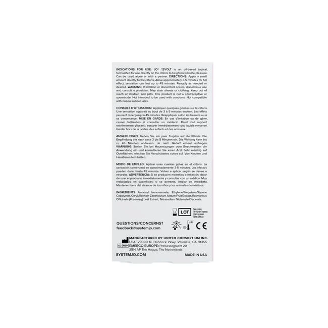 Jo 12 Volt Clitoral Stimulant 10ml - Experience a Thrilling Sensation with Jo 12 Volt Clitoral Stimulant