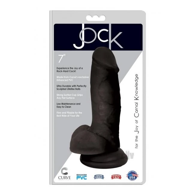 Jock 7 Inch Dildo with Balls - - Shape & Texture
