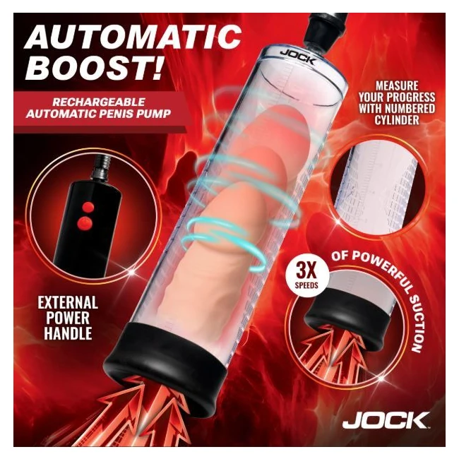Jock Advanced Power Up Recharg Automatic Penis Pump - What Stands Out