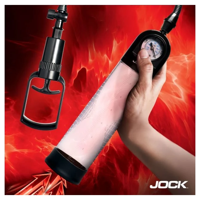 Jock Advanced Pump Up Gauge Penis Pump W/pull Handle - Enhanced Performance and Control with the Jock Advanced Pump Up Gauge