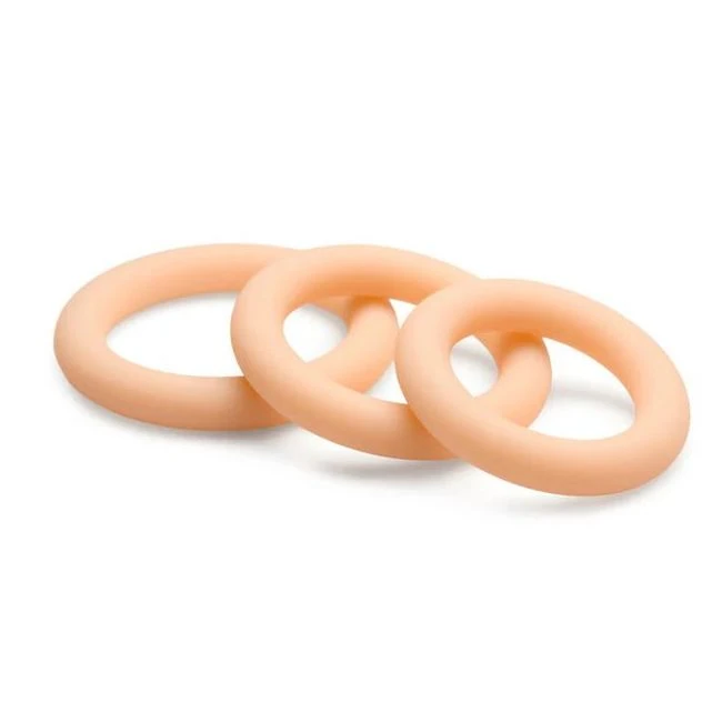 Jock Discreet Silicone Cock Ring Set - Material Feel