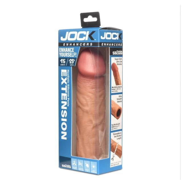 Jock Enhancers Realistic Penis Extension Dark - Length Added Right Away