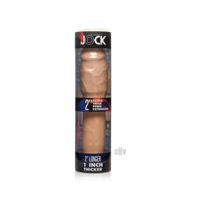 Jock Extra Thick Penis Extension Sleeve Dark - Internal Texture