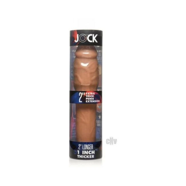 Jock Extra Thick Penis Extension Sleeve Dark - Grip & Control