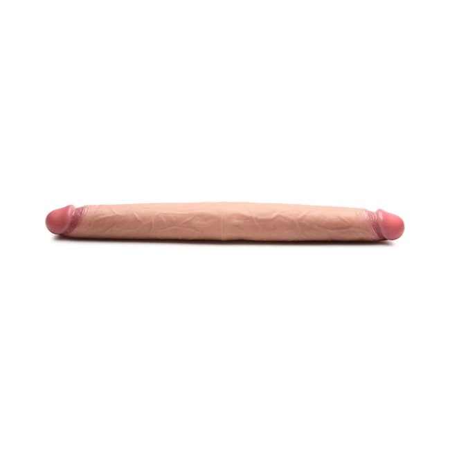Jock Real Skin 15.75 In. Double Dildo Medium - Material & Feel