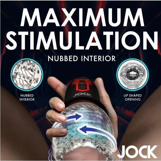 Jock Spinning & Vibrating Masturbator - Three Speeds, Seven Vibration Patterns, Five Spin Modes