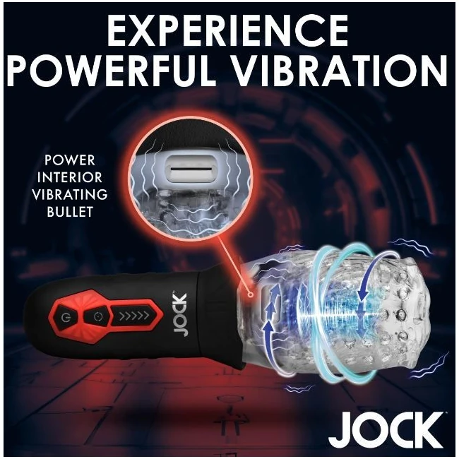 Jock Spinning & Vibrating Masturbator - Built for Showers and Baths