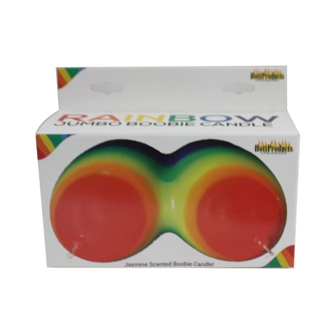 Jumbo Boobie Rainbow Candle - Overview