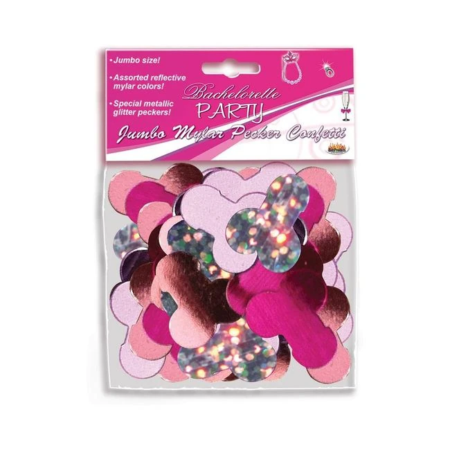 Jumbo Mylar Pecker Party Confetti - Overview