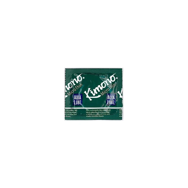 Kimono Microthin W/ Aqua Lube 3pk - Kimono Microthin with Aqua Lube Condoms 3 Pack