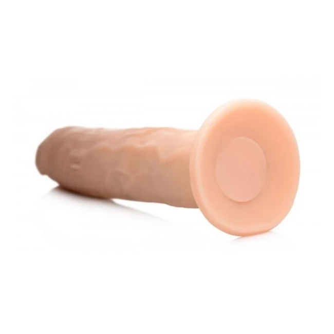 Kinetic Thumping 7x Remote Control Dildo Beige Large - Vibration Modes and Thumping Action