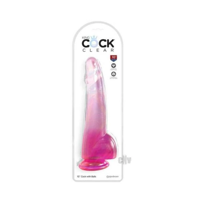 King Cock Clear with Balls - Shape & Texture