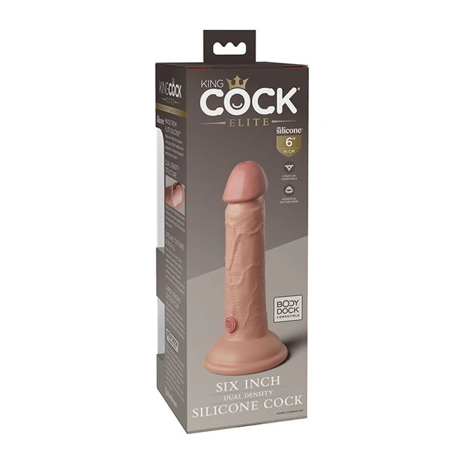 King Cock Elite Dual Density Light - King Cock Elite Dual Density Light Silicone Dildo