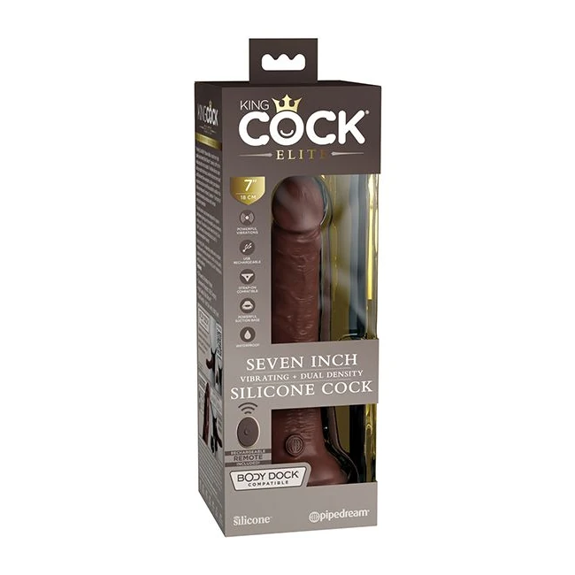 King Cock Elite Vibrating Dual Density - Experience Realism and Power with the King Cock Elite Vibrating Dual Density