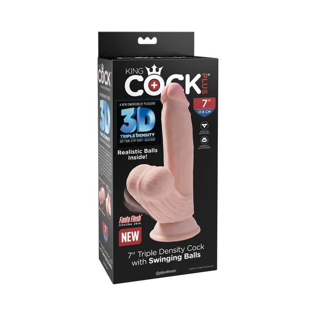 King Cock Triple Density Cock With Swinging Balls - Material & Feel