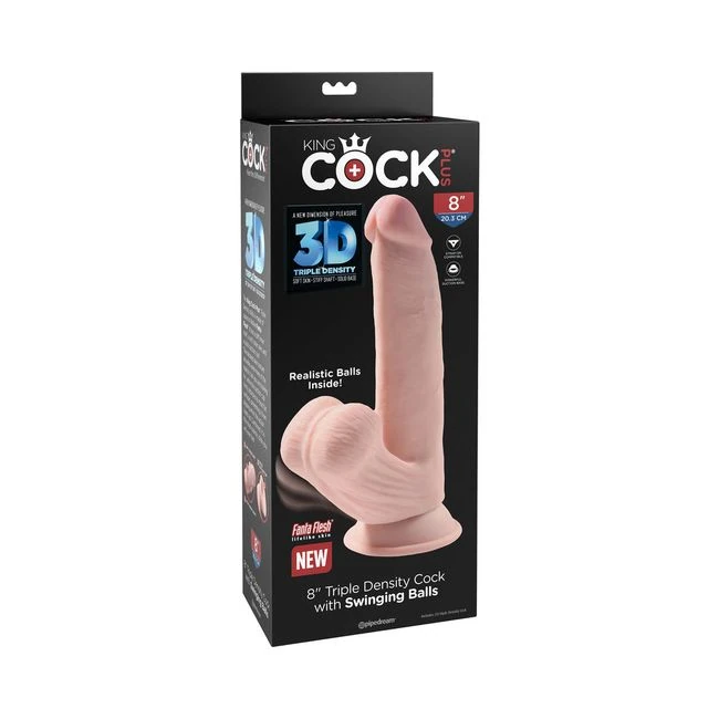 King Cock Triple Density Cock With Swinging Balls - Additional Features