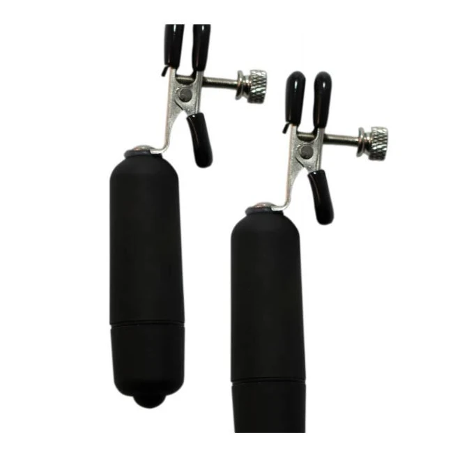 Kink Collection Vibrating Nipple Clamps - Adjustable Pressure From One Screw