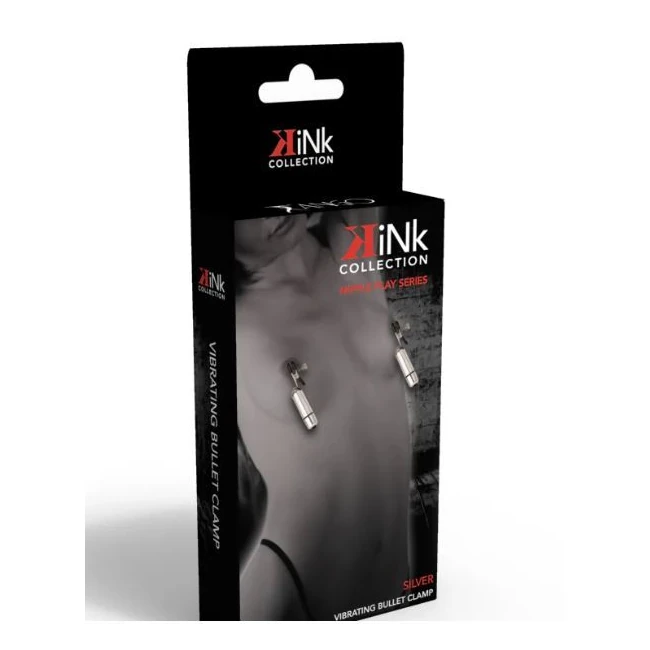 Kink Collection Vibrating Nipple Clamps - Rubber-Tipped Metal Clips