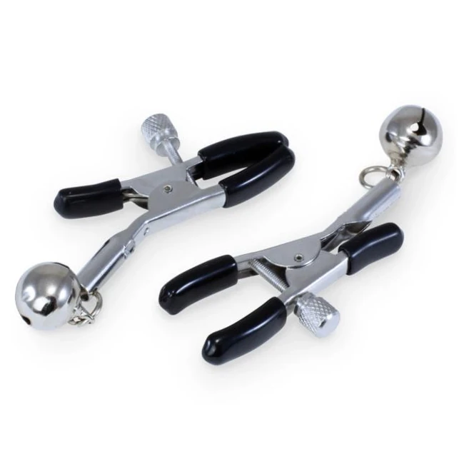 Kink Curious Ball Gag & Nipple Clamps Set - Body-Safe Silicone Gag and Adjustable Straps