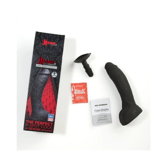 Kink the Perfect P-spot Cock 9 Inches Black Dildo - How It Feels