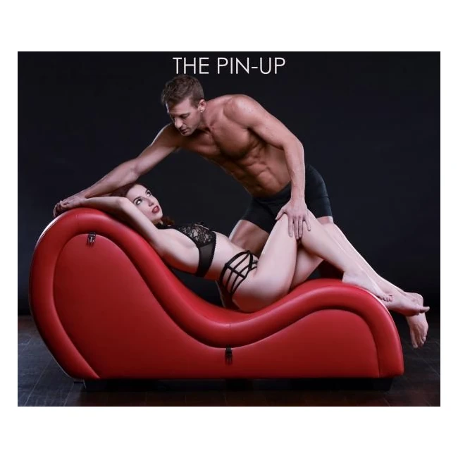 Kinky Couch Sex Chaise Lounge with Love Pillows - Red - Key Details