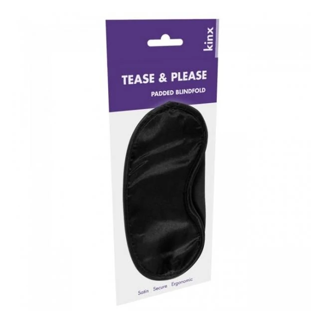 Kinx Tease and Please Padded Blindfold Black O/s - Materials & Safety