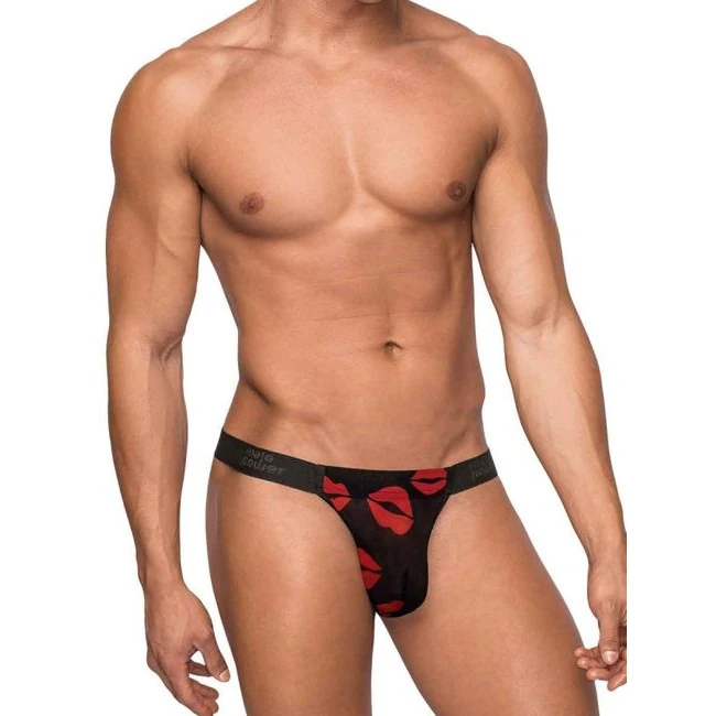 Kiss Me Micro Thong V Lips Print - Comfort & Fit