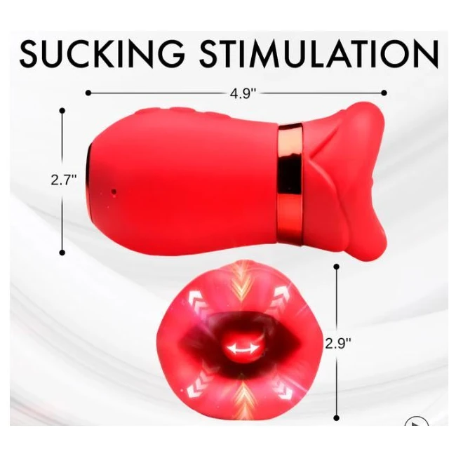 Kiss Me More Kissing Sucking & Vibrating Clitoral Stimulator - Vibration and Suction Modes