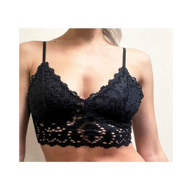 Kixies Lace Bralette Black Large Hanging - Fit & Sizing