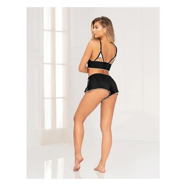Knit Jersey Bralette Contrast Lace & Shorts Black - What Is the Knit Jersey Bralette Contrast Lace & Shorts Black?