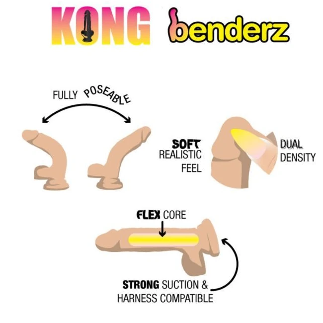 Kong Benderz Dual Density Dong - Size & Fit