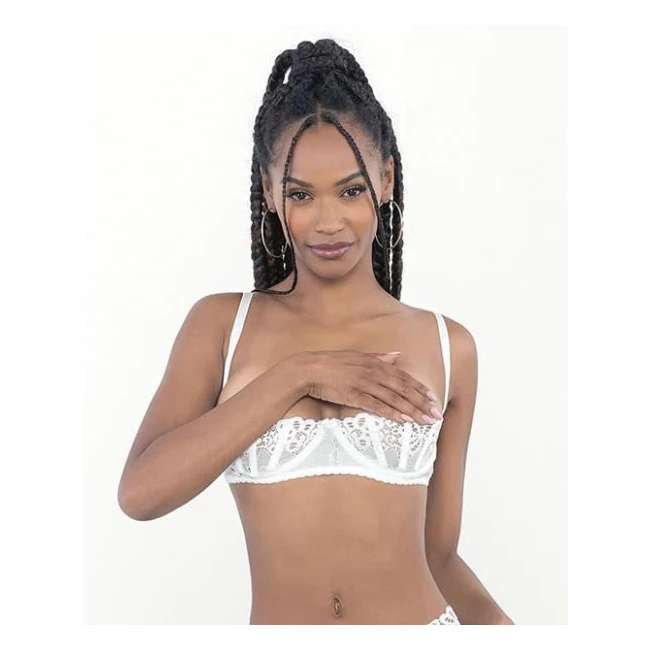 Lace Bra W/underwire Boning Cups White 3 - Fabric & Feel
