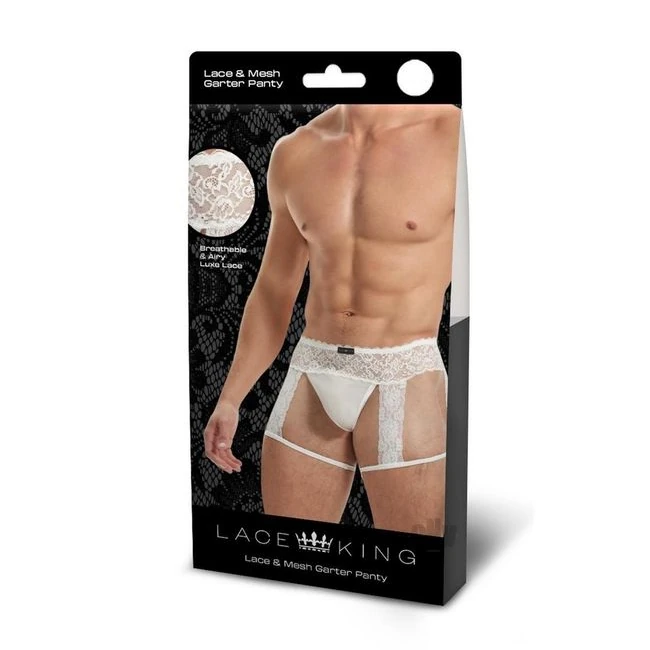 Lace King Lace Mens Panty Wht - Fabric & Feel