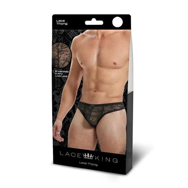Lace King Lace Thong Blk - Fit & Sizing