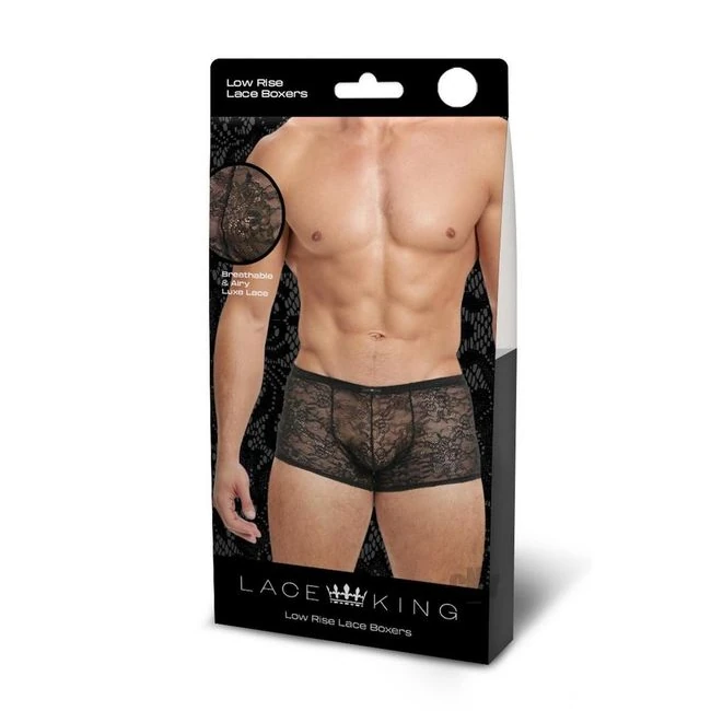 Lace King Lace Trunks Blk - What Stands Out
