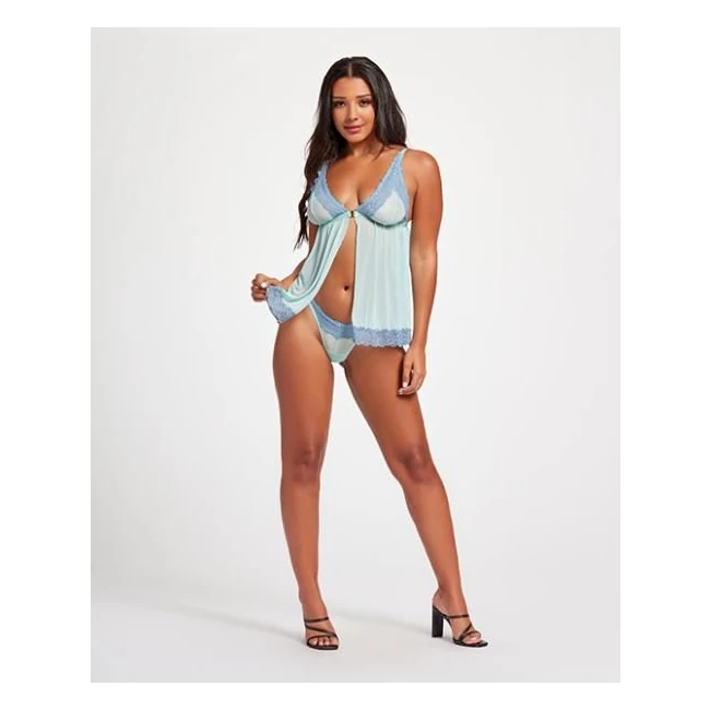 Lace & Mesh Triangle Cup Babydoll & Thong - Fit & Sizing