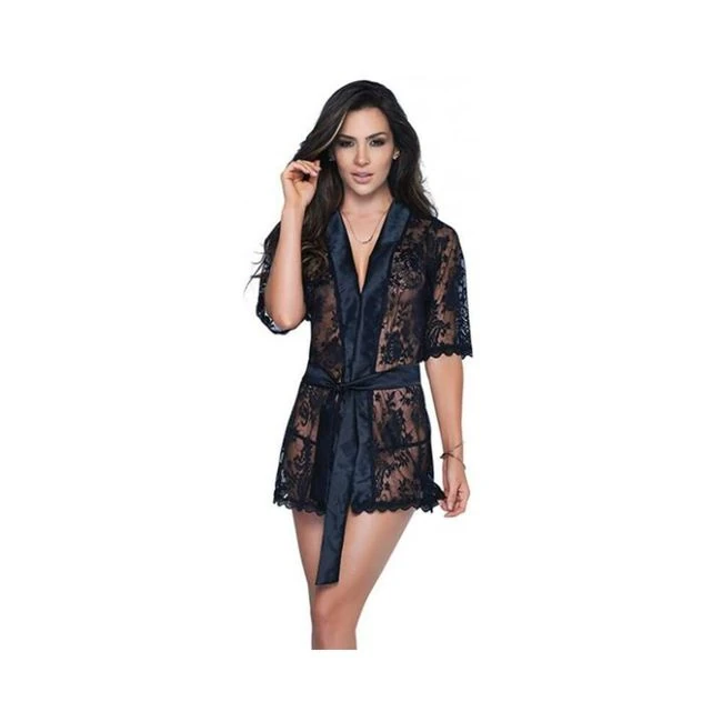 Lace Robe W/matching G-string - Overview