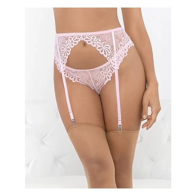 Lace Romance Garterbelt Black Md - Fabric & Feel