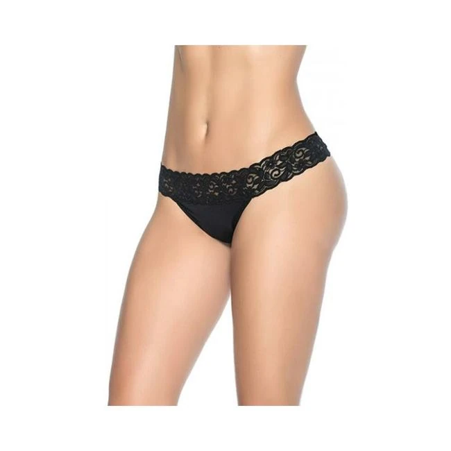 Lace Trim Thong - Fabric & Feel