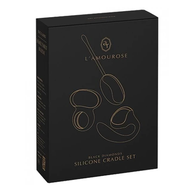 Lamourose Paramour Silicone Cradles Black - Built to Hold a Bullet Vibrator