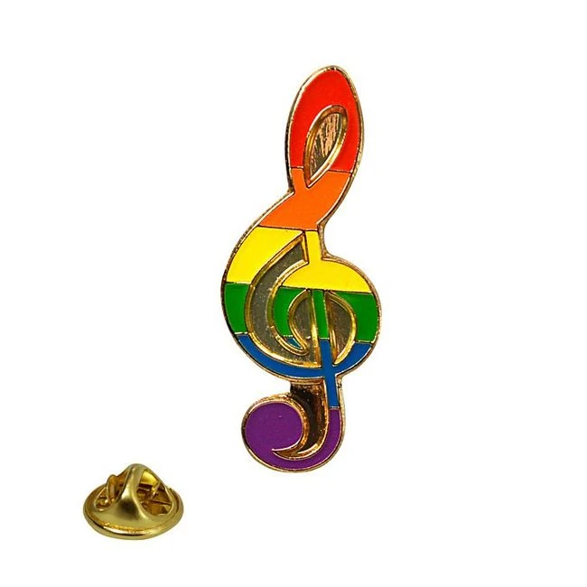 Lapel Pin Rainbow Note - Overview