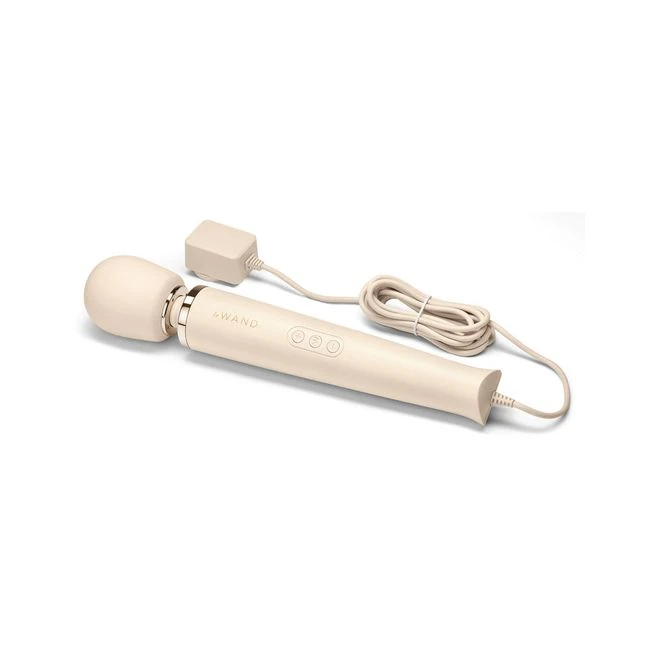 Le Wand Powerful Plug-in Vibrating Massager - Cream - How It Feels