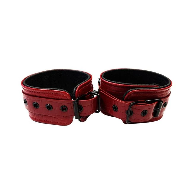 Leather Ankle Cuffs Burgunday & Black Accessories - What Is the Leather Ankle Cuffs Burgundy & Black Accessories?