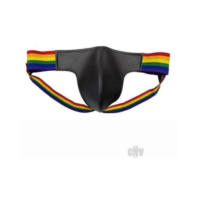 Leather Jock W/ Pride Stripes - Overview